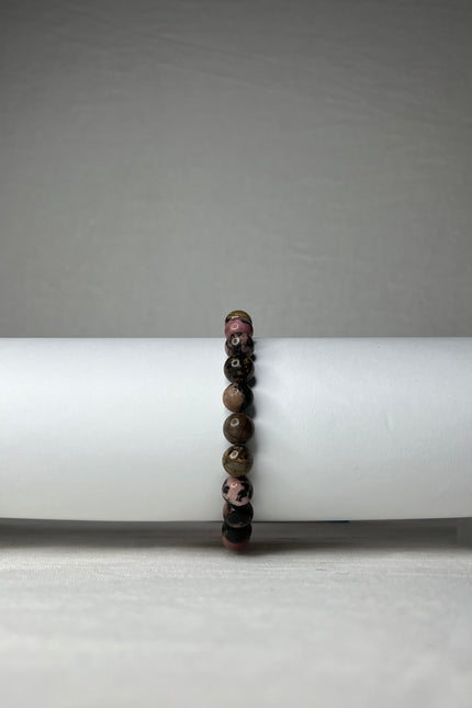 Powerbead armband Rhodoniet