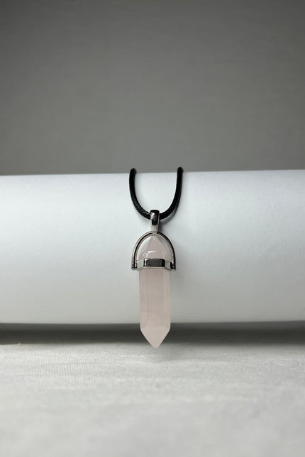 Dubbeleinder ketting Rozenkwarts