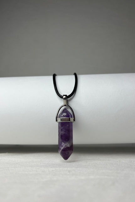 Dubbeleinder ketting Amethist