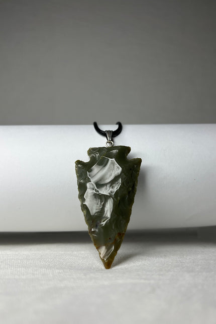 Speerpunt ketting Agaat