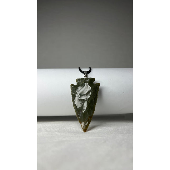 Speerpunt ketting Agaat