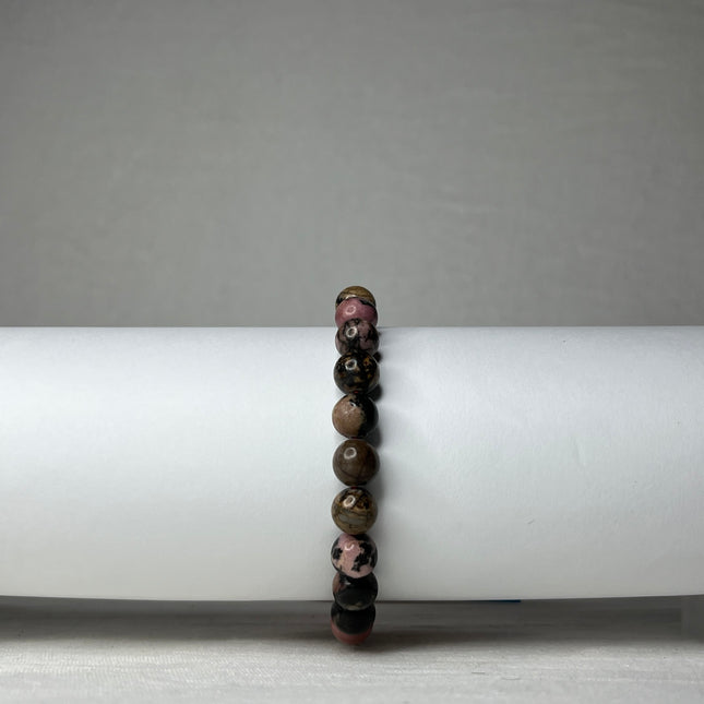 Powerbead armband Rhodoniet