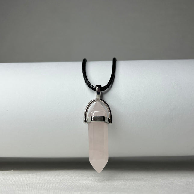 Dubbeleinder ketting Rozenkwarts