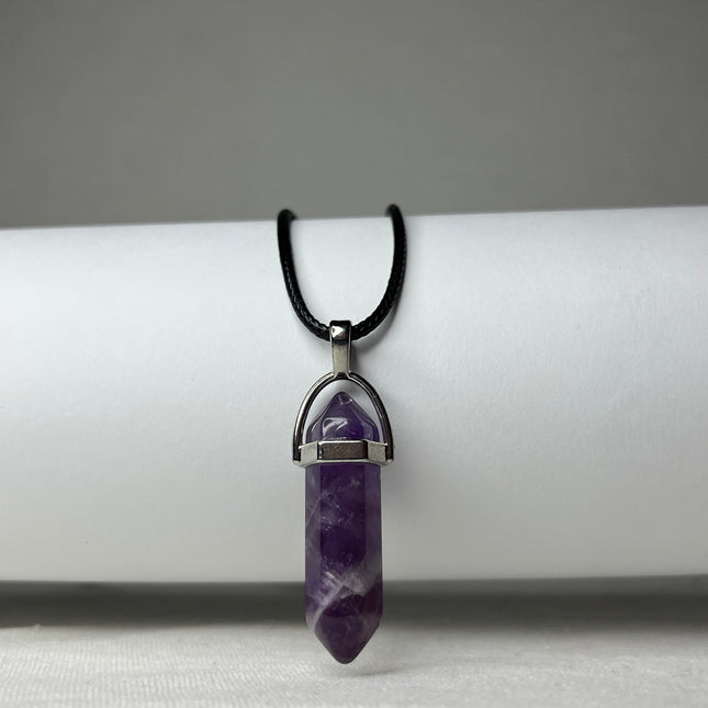 Dubbeleinder ketting Amethist
