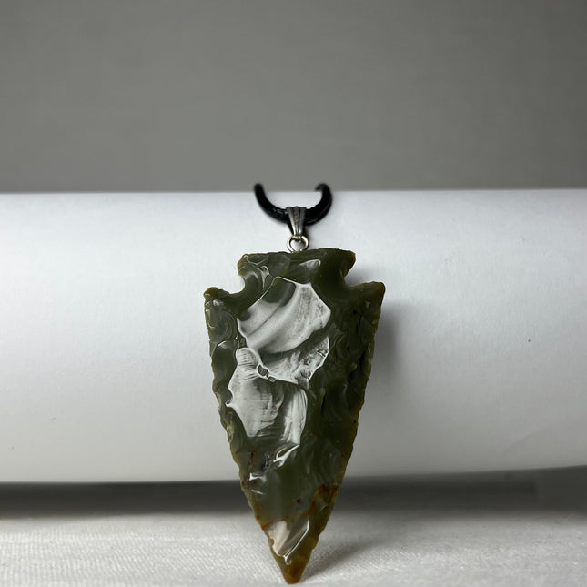 Speerpunt ketting Agaat